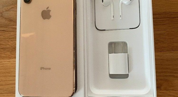 Gold iPhone xs max 256gb with box unlocked for all