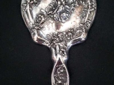 19th century Silver Handmirror