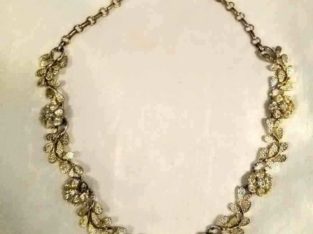 RARE 1920s VINTAGE CORO SIGNED CHOKER NECKLACE