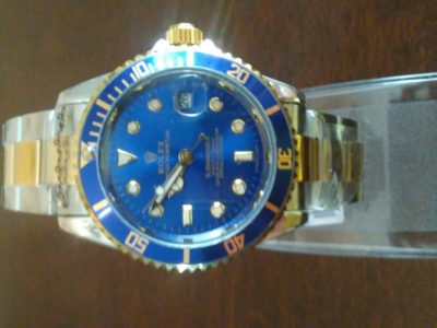 FREE S&H! Awesome 2tone Rolex Sub. watch