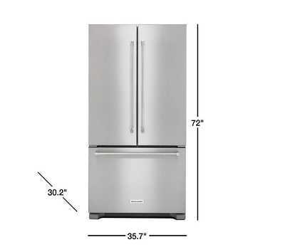 KITCHENAID 36″ Counter Depth French Door Refrigerator NO BLEMISHES! KRFC302ESS