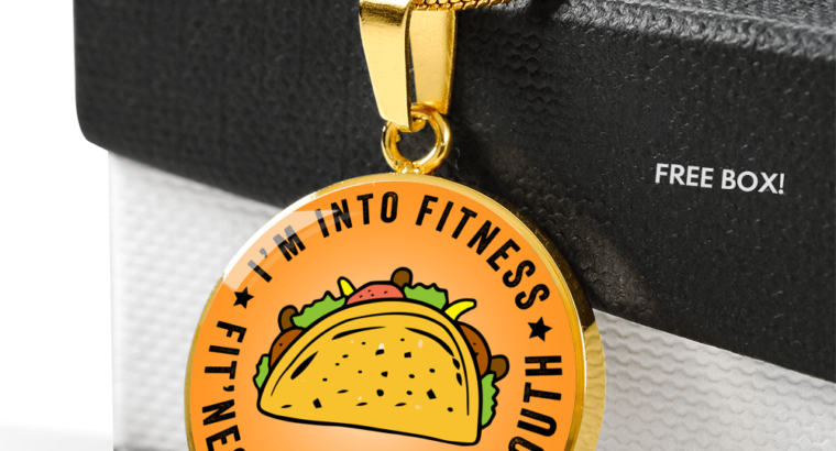 Fitness Taco Funny Pendant Necklace for Taco Lover