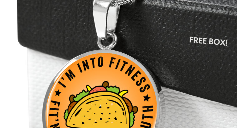 Fitness Taco Funny Pendant Necklace for Taco Lover