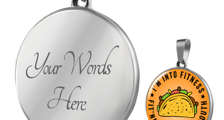 Fitness Taco Funny Pendant Necklace for Taco Lover