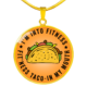 Fitness Taco Funny Pendant Necklace for Taco Lover