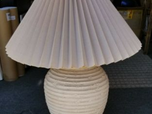 Ceramic Lamp with pleated shade