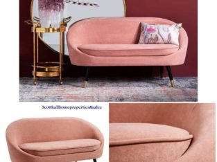 Modern Home Furniture Pink Fabric Velvet Couch Love Seat Leisure Sofa For Living Room-Hotel-Office-Event
