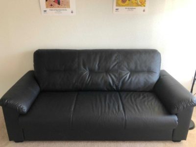 Sofa in black 3 seats