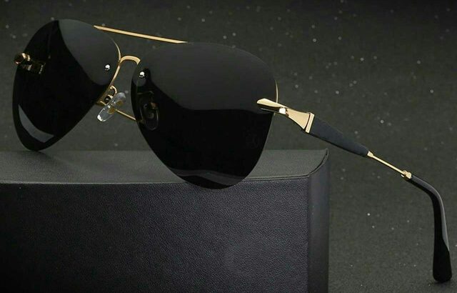 2019 high quality Frameless Polarized Sunglasses Men uv400 Brand Designer Oculos De Sol Driving Fish