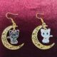 Sailor moon earrings luna Artemis moon mom fashion cat lover cats