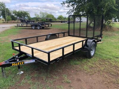New 77×12 Flatbed Trailer with 4’ ramp gat