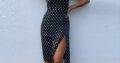 Dresses 2020 Sundress Summer Women Causal Polka Dot Sleeveless High Pleated elastic waist V-Neck Bea