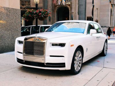 Brand new white Rolls Royce Phantom