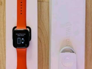 Apple Watch Series 4 44 mm Space Grey Aluminum Case Orange Sport Band Boxed