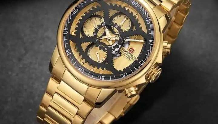 Golden brand new wrist watch