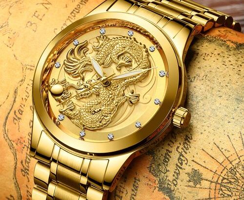 Golden brand new wrist watch