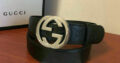 Gucci Signature Leather Belt With Black