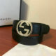 Gucci Signature Leather Belt With Black