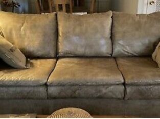 used leather sofa couch approximately 42″ X 90″ an