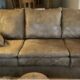 used leather sofa couch approximately 42″ X 90″ an
