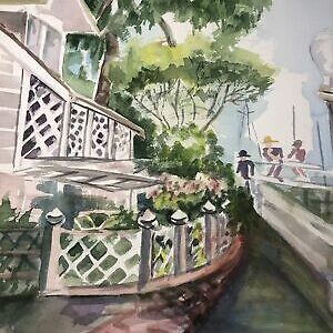 6/9 Original Art Watercolor Painting House JOAN P