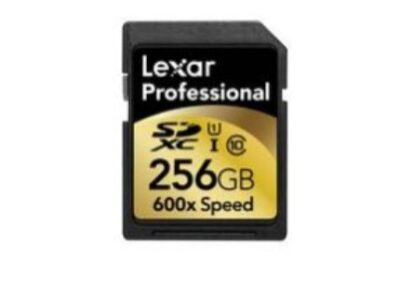 The Lexar 256GB SDXC memory Card professional clas