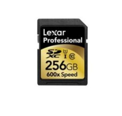 The Lexar 256GB SDXC memory Card professional clas