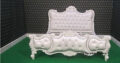USA King 76″x80″ White Chatelet® Chesterfield styl