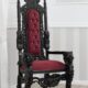 Throne Lion Dark Baroque style royal armchair blac