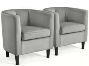 Set of 2 Velvet Armchair Modern Contemporary Accen