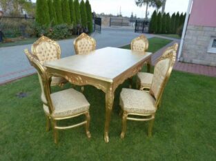 TABLE SET – BAROQUE STYLE ROYAL TABLE SET 6 CHAIRS