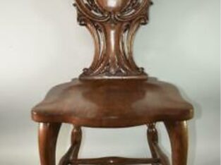 Antique Oak Carved Side Chair Man Of The North