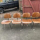 4 vintage Eames Herman Miller Walnut DCM chairs 19