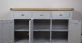 Grey solid oak large sideboard