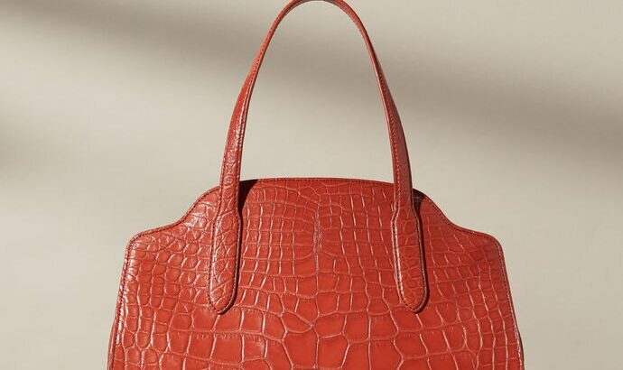 Large Sesia Bag Alligator Made in Italy