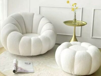 Pumpkin Lounge Sofa Chair Accent Swivel Chair