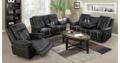 NEW Black Sofa Loveseat Chair Leather Living Room