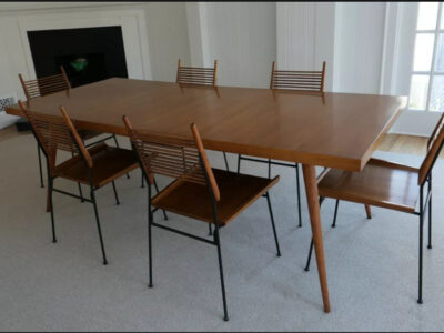Paul McCobb Mid-Century Dining Table and set of 6