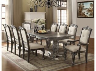 NEW Modern Gray Formal 72″-108″ Extendable Dining