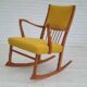70s, Danish rocking chair, KVADRAT wool, reuphols