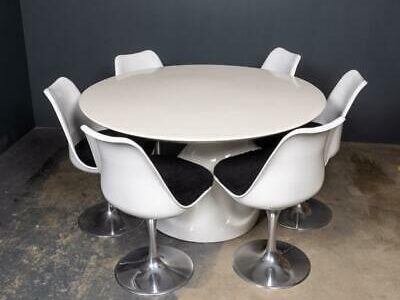 STUNNING 20thC FIBREGLASS & LACQUER TABLE & SET OF
