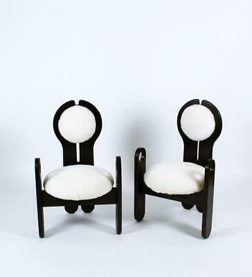 Ebonized Pine Handcrafted Studio Armchair by Szedl