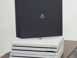 Play Station 4 pro with two controllers