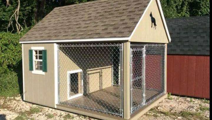 Movable outdoor dog kennels